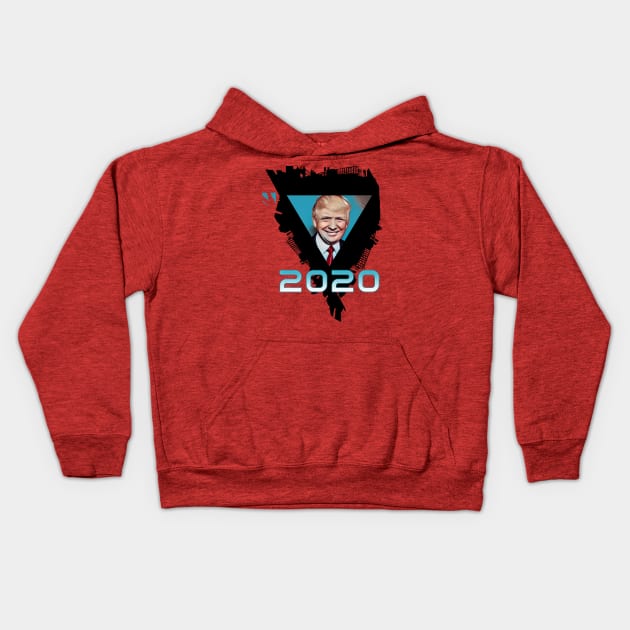 Trump 2020 artistic shirts and designs. Kids Hoodie by SmartArt